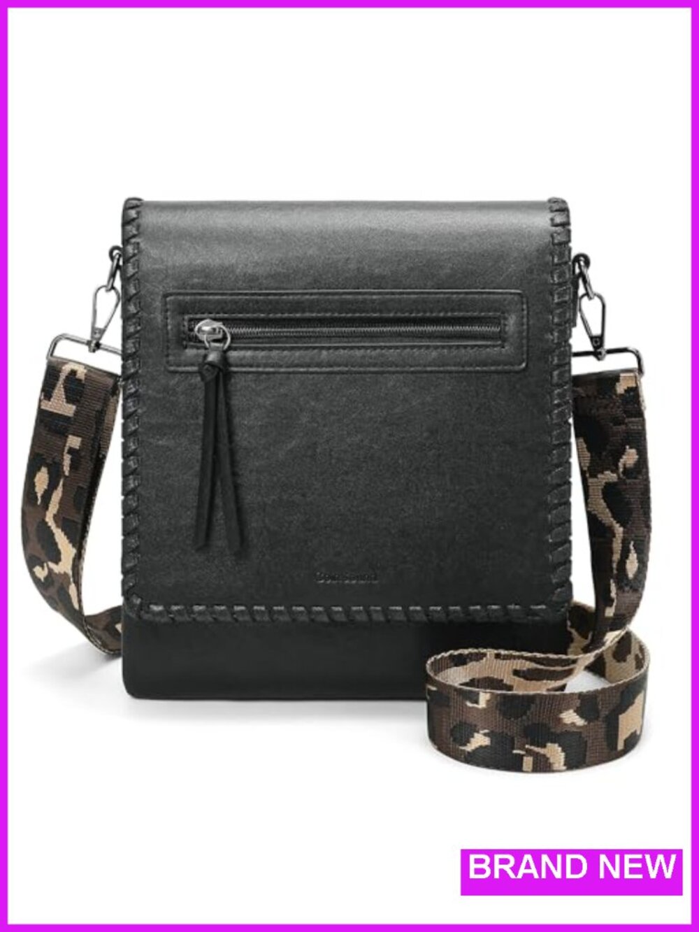 Medium Conceal Carry Crossbody Purse with Multi-Pocket Flap Faux Leather - Picture 1 of 5